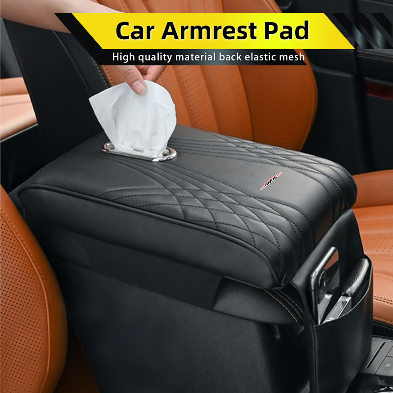 Leather Work For Car - Car Armrest Box Pad Leather Central