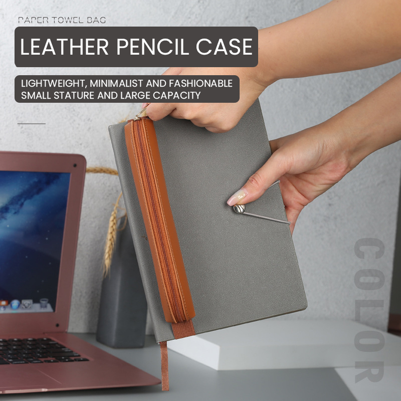 Pu Leather Pen Holder Zippered - огляд і ціна Leatherwork Books
