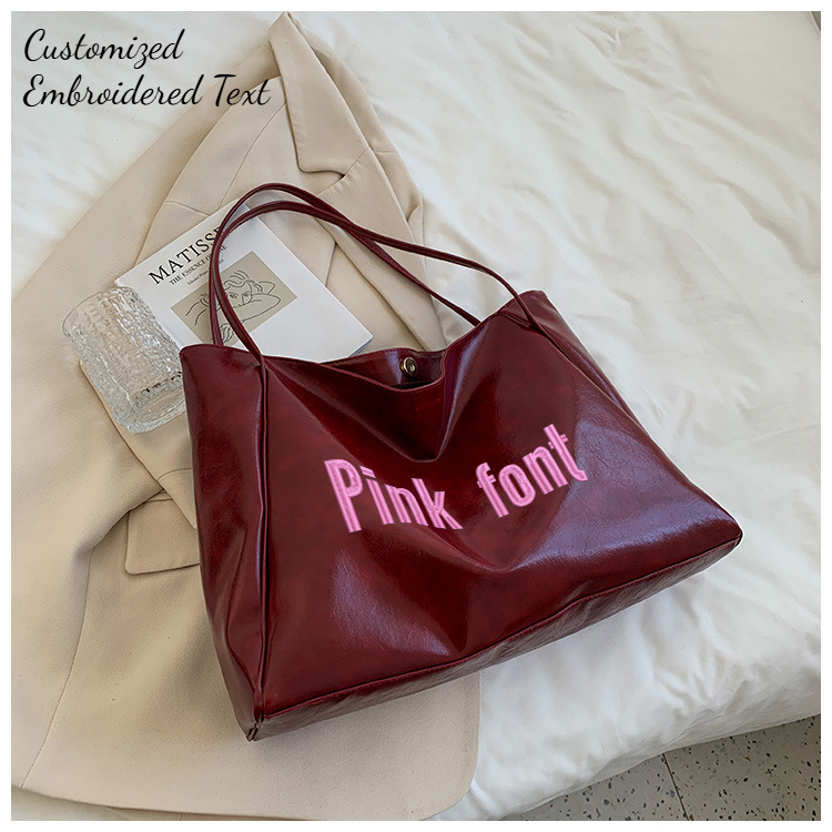 Personalized Name Embroidery W - огляд і ціна Leather Work Handbags For Women