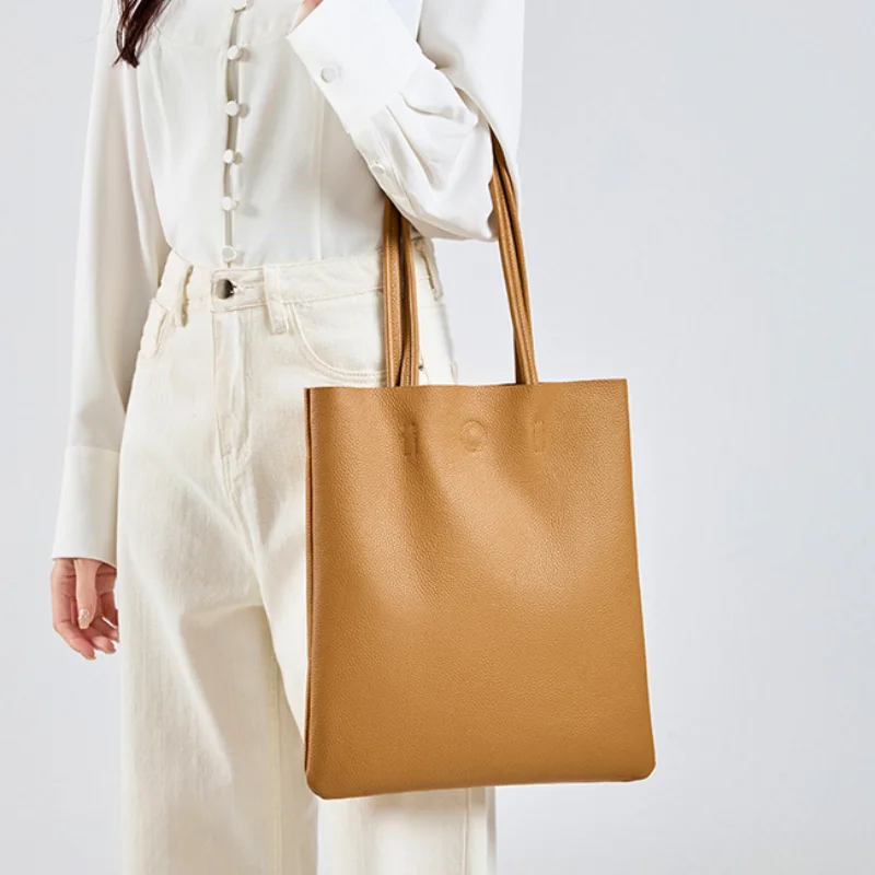 Genuine Leather Tote Bag Casua - огляд і ціна Leather Work Handbags For Women