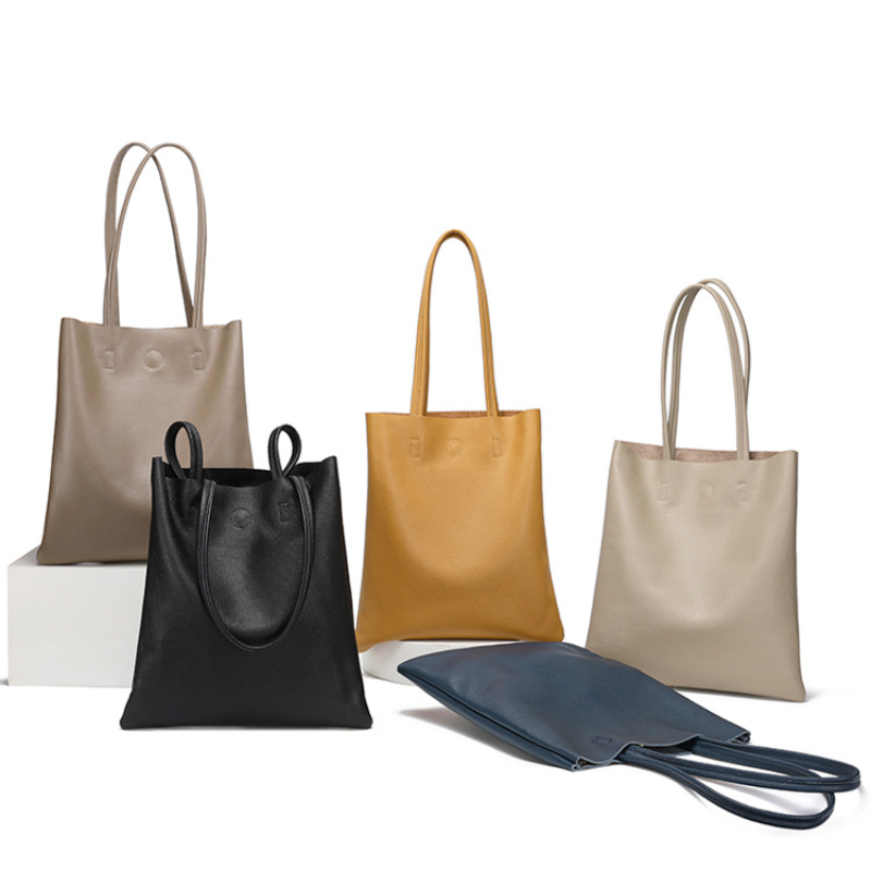 Genuine Leather Tote Bag Casua - огляд і ціна Leather Work Handbags For Women