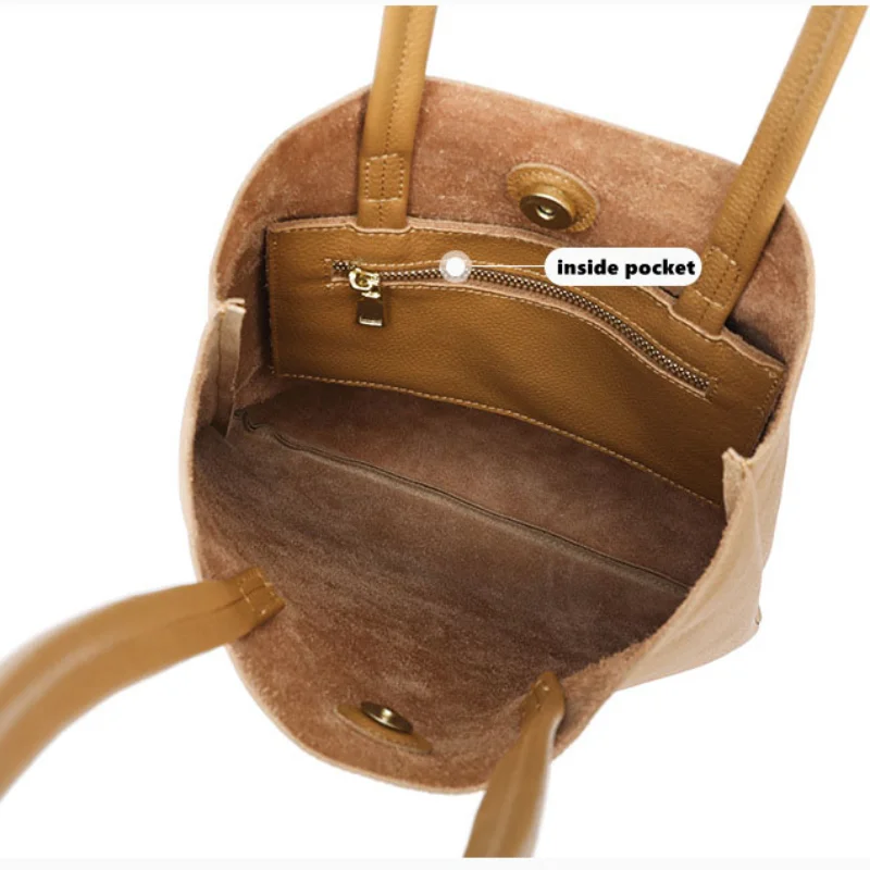Genuine Leather Tote Bag Casua - огляд і ціна Leather Work Handbags For Women