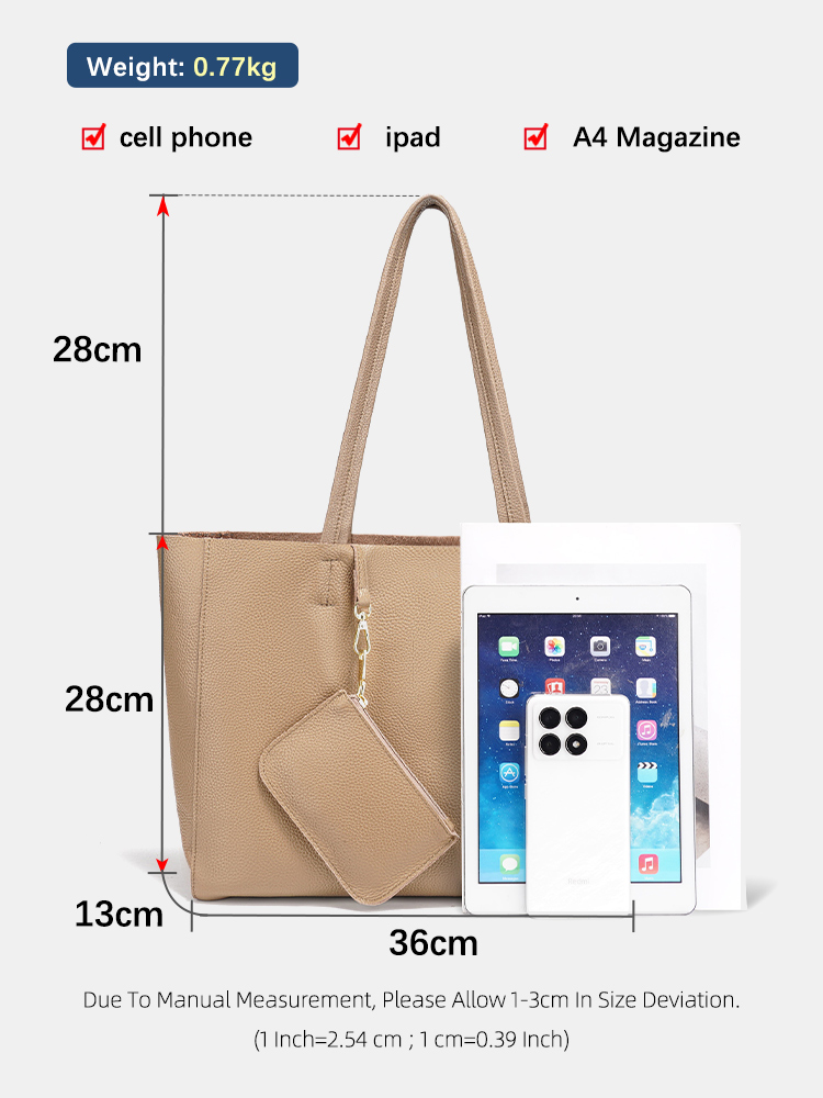 Zency Genuine Leather Large To - огляд і ціна Leather Work Handbags For Women