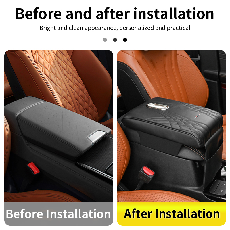 Car Armrest Box Pad Leather Ce - огляд і ціна Leather Work For Car