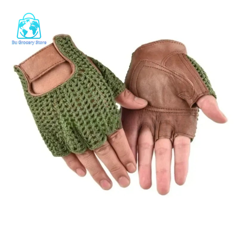 Leather Mesh Fingerless Gloves - огляд і ціна Leather Work For Car