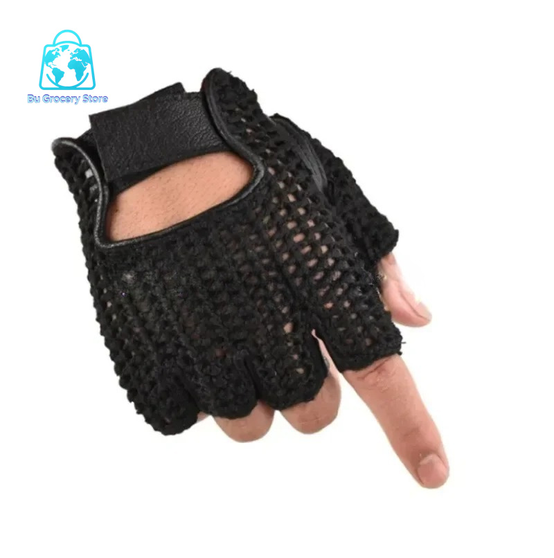 Leather Mesh Fingerless Gloves - огляд і ціна Leather Work For Car