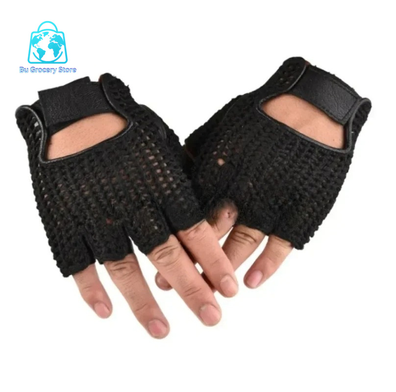 Leather Mesh Fingerless Gloves - огляд і ціна Leather Work For Car