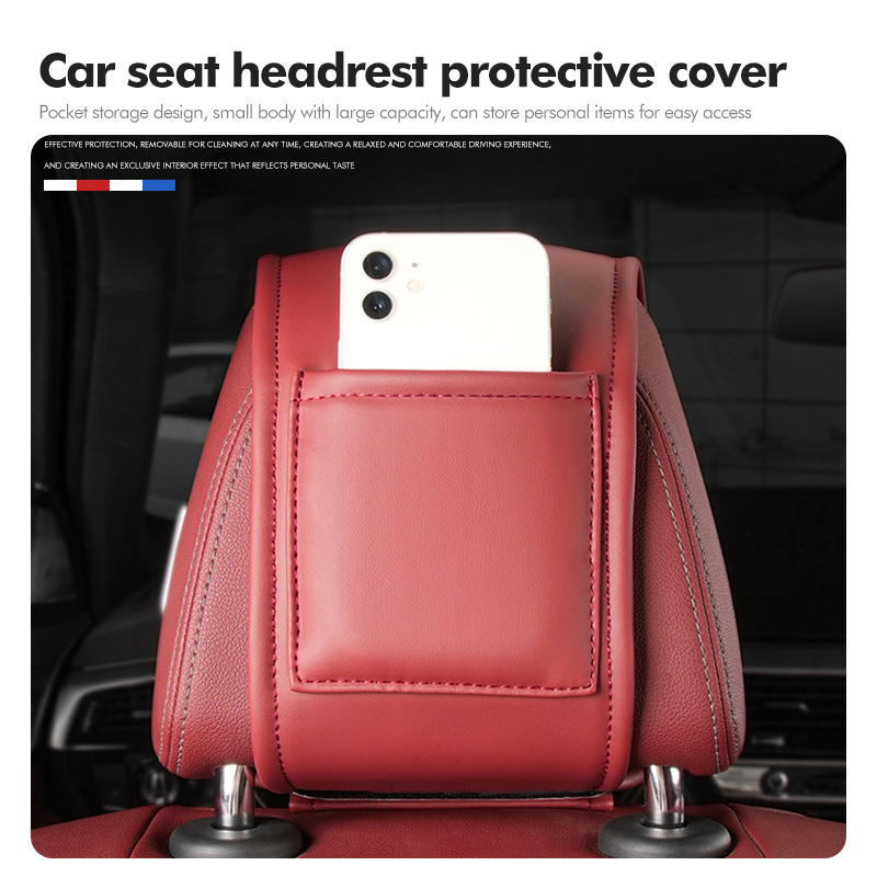 Leather Car Seat Headrest Prot - огляд і ціна Leather Work For Car