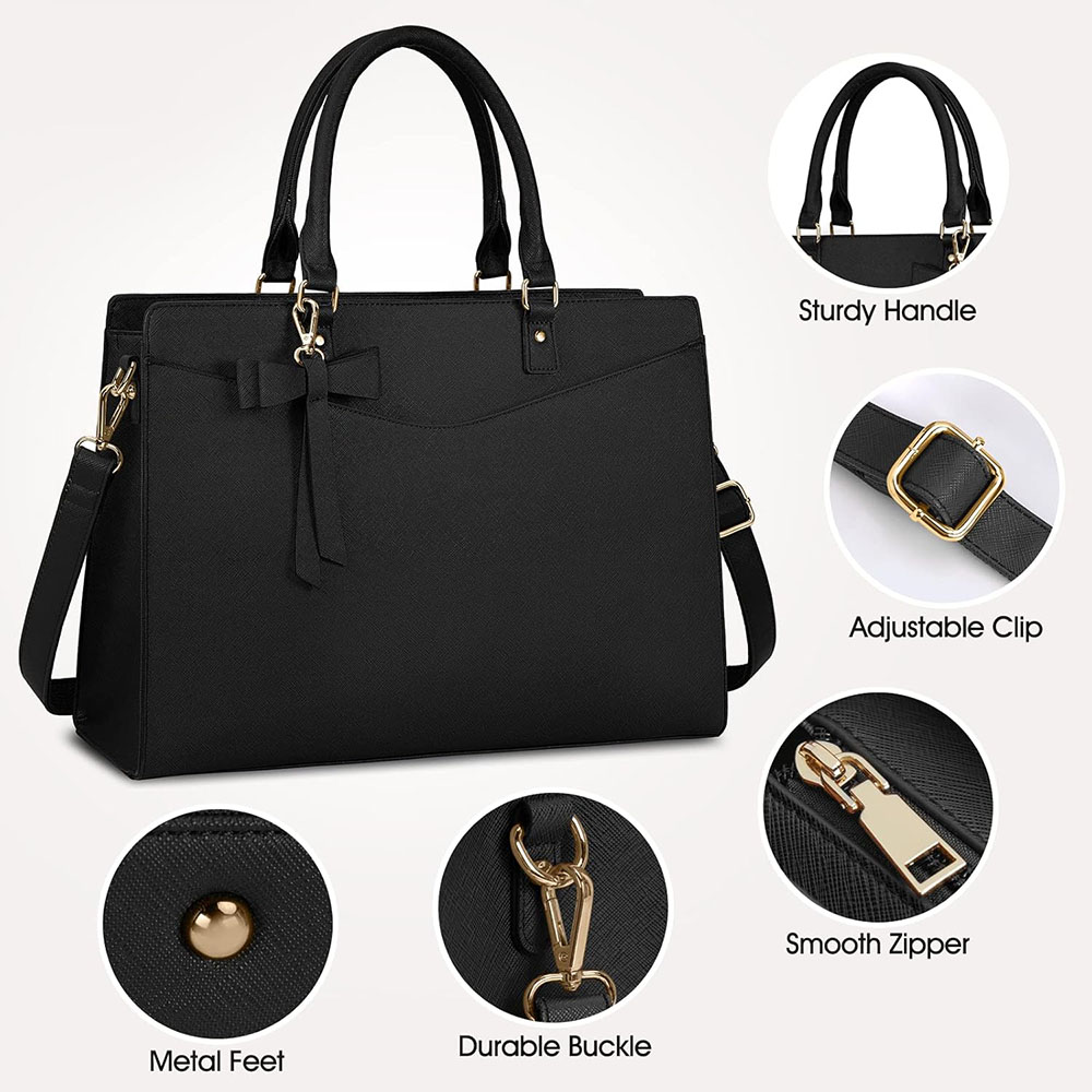 Laptop Bag for Women 15.6 Inch - огляд і ціна Leather Work Handbags For Women