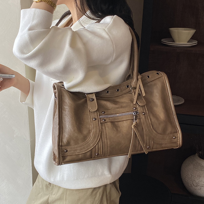 Motorcycle Handbag Retro Women - огляд і ціна Leather Work Handbags For Women